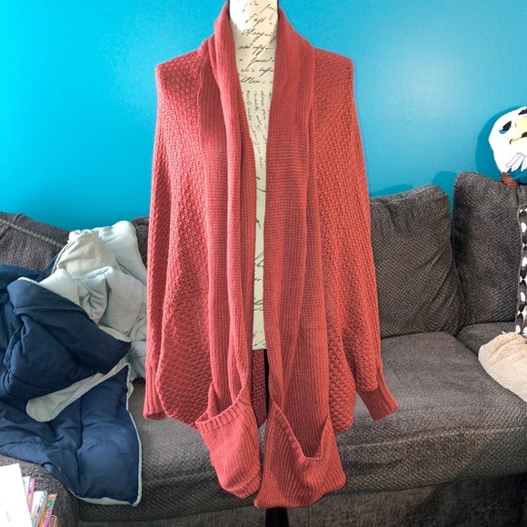 NWT DANI & DAVI PATTERN KNIT DOLMAN SLEEVE SOLID SLOUCH CARDIGAN, 3XL - Picture 1 of 7
